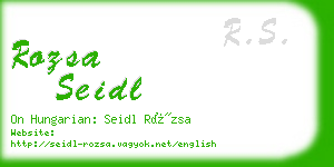 rozsa seidl business card